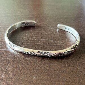 Vintage Native American Sterling Silver Cuff Bracelet